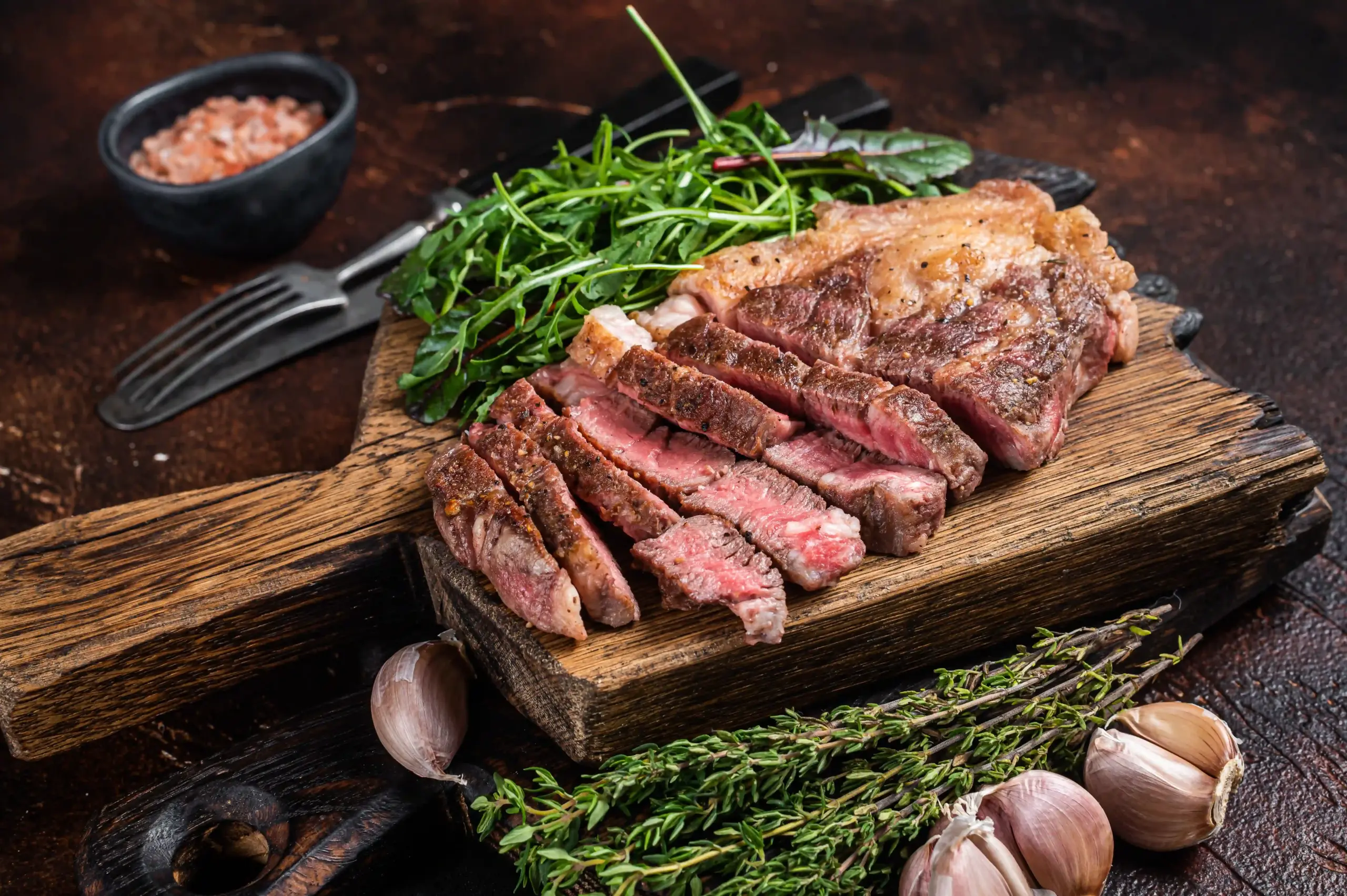 grilled-chuck-roll-beef-steak-with-salad-on-wooden-2024-12-09-00-28-34-utc