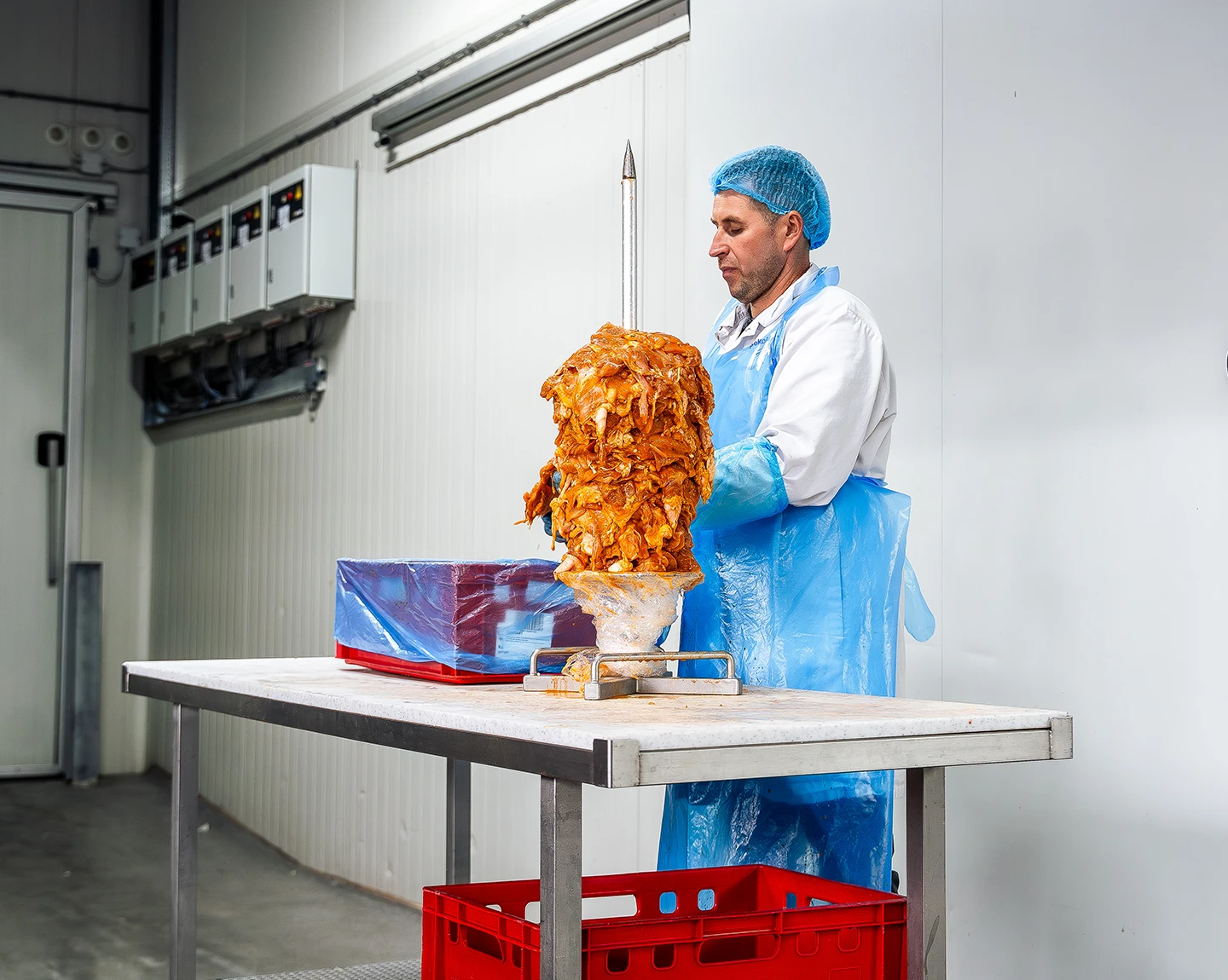 Halalvlees voor verkoop en bereiding